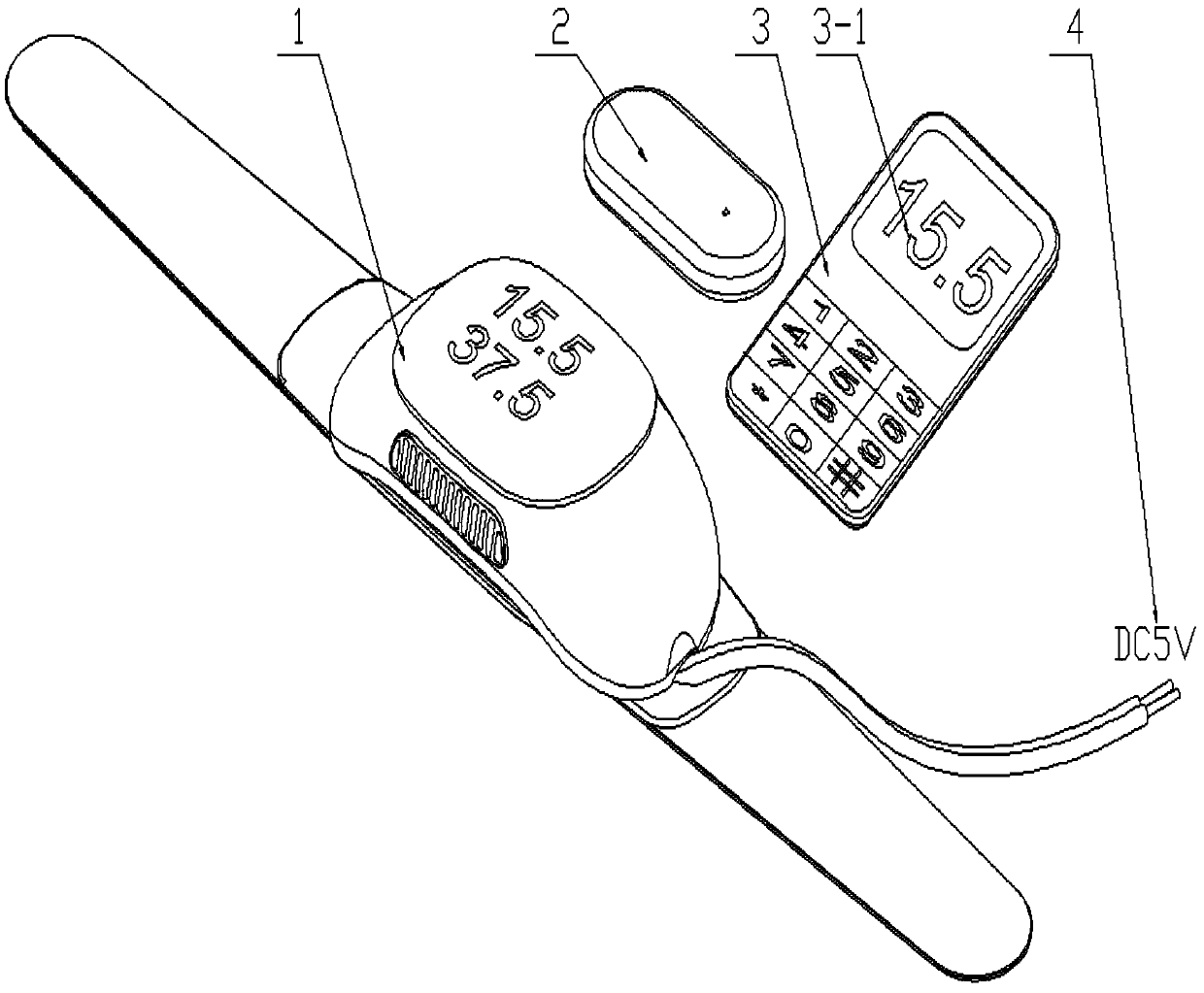 Wearable physical cooling instrument with constant human body temperature monitoring function