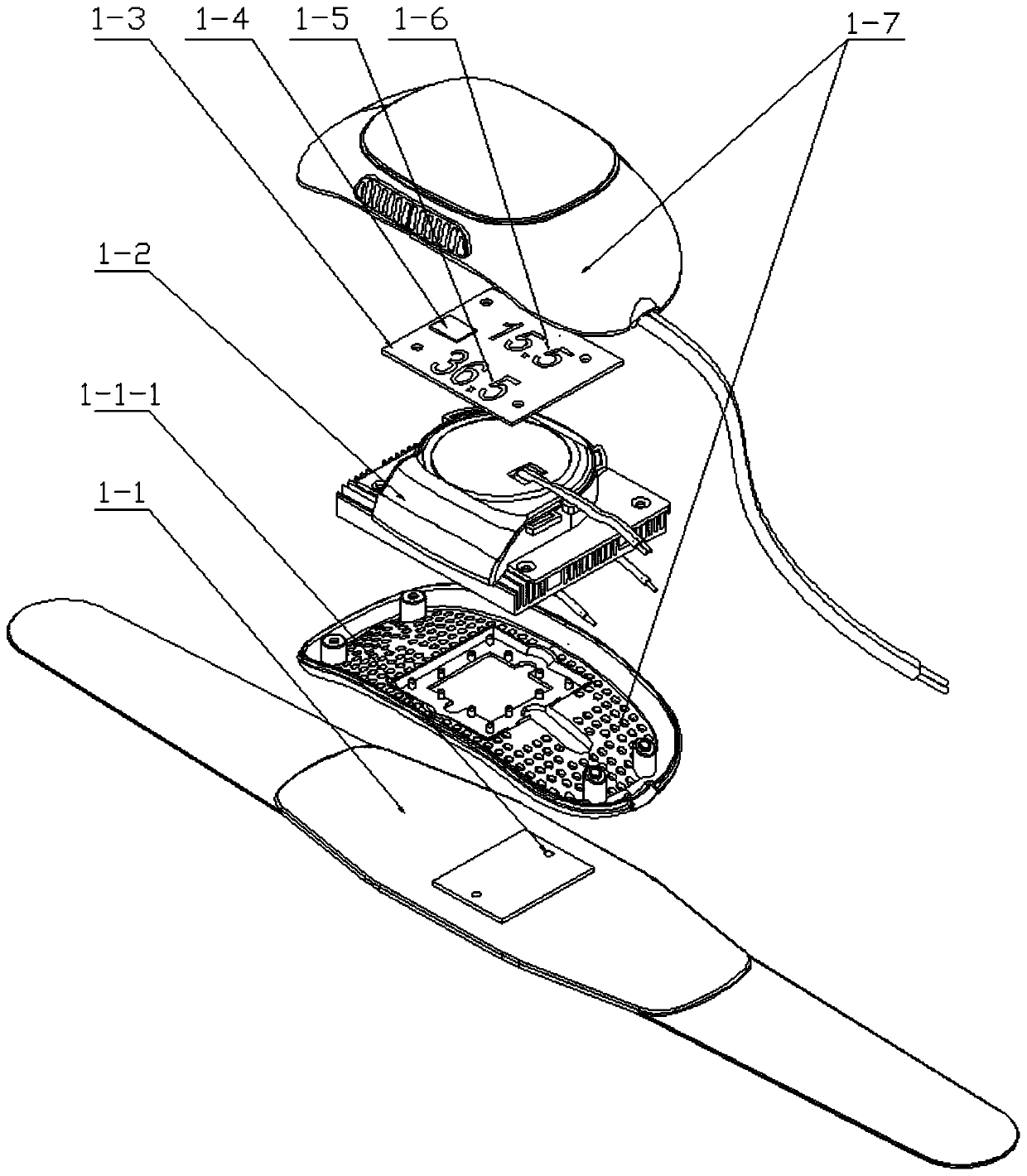 Wearable physical cooling instrument with constant human body temperature monitoring function