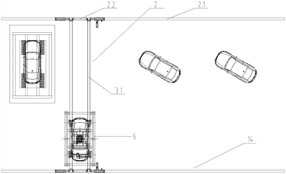 Intelligent underground garage and parking method thereof