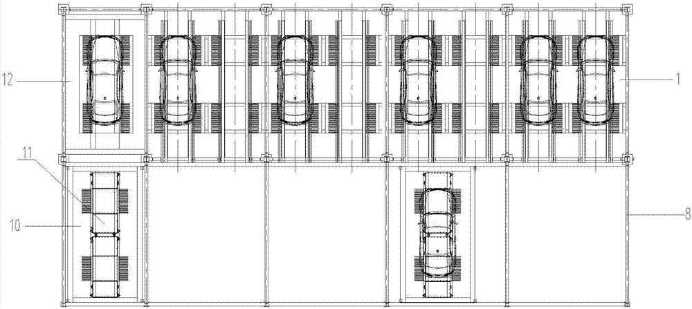 Intelligent underground garage and parking method thereof