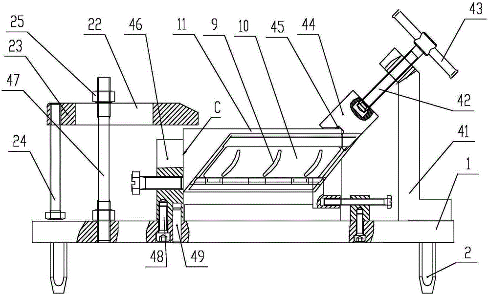 Datum transformation fixture and datum transformation method for guide blades