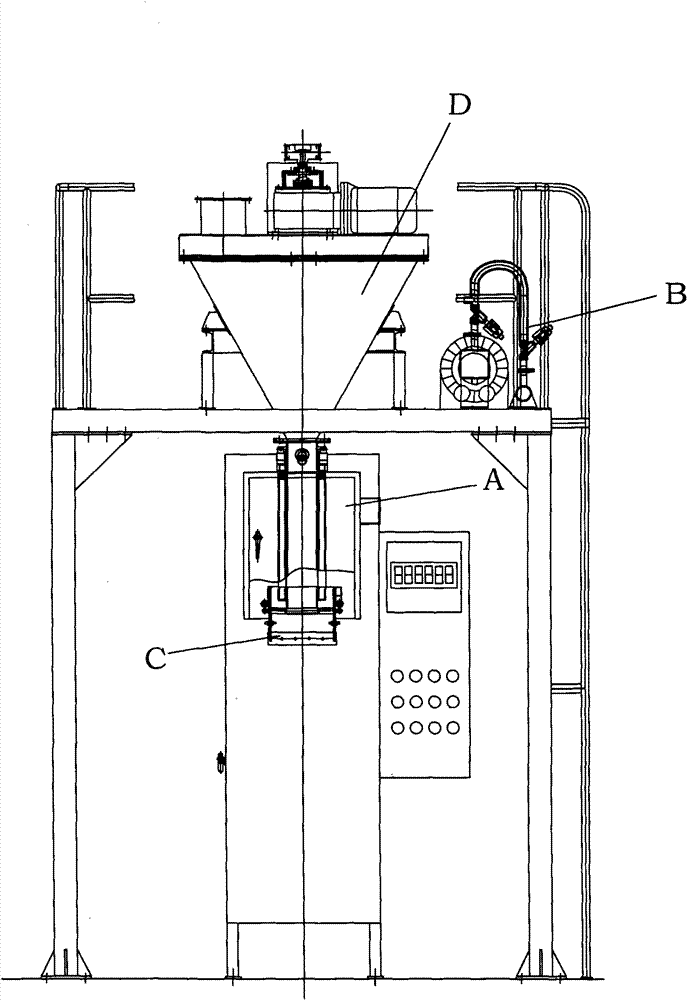 Packing scale for powder material