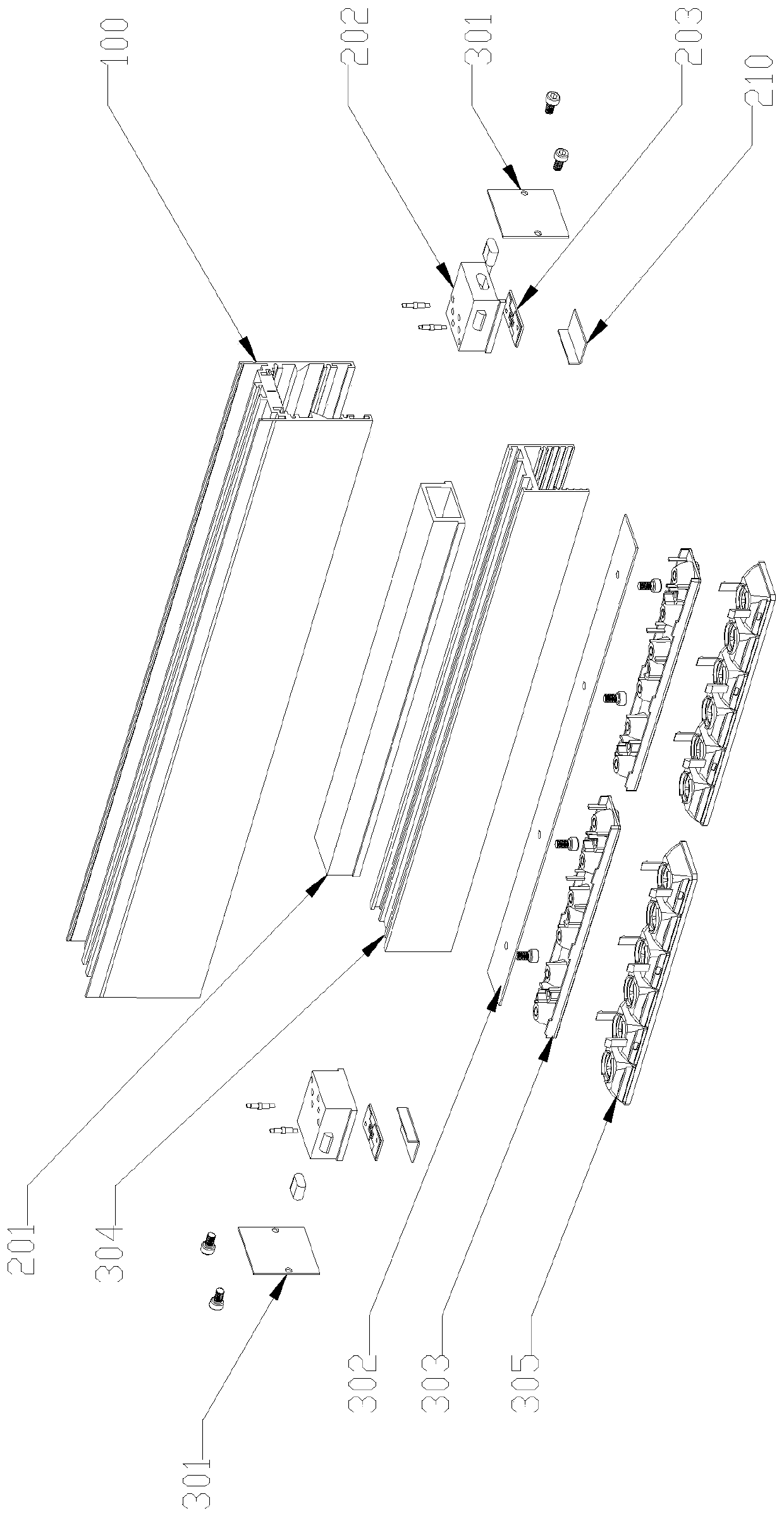 Multi-loop low-voltage track lamp connection mechanism