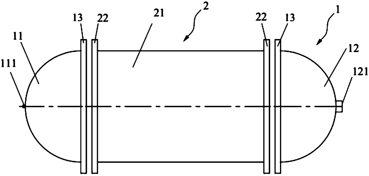 High-pressure tank and manufacturing method thereof