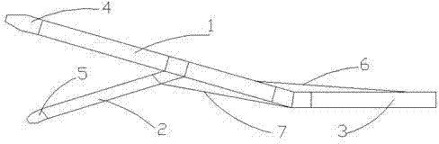 Anti-hand-cutting umbrella bone