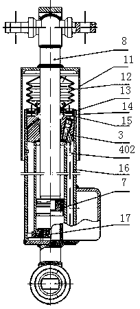 Bidirectional external oil-pressure-adjustable damper for high-speed standard train rail