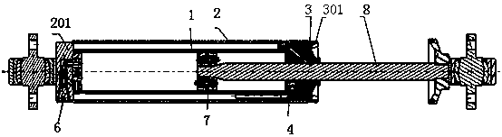 Bidirectional external oil-pressure-adjustable damper for high-speed standard train rail