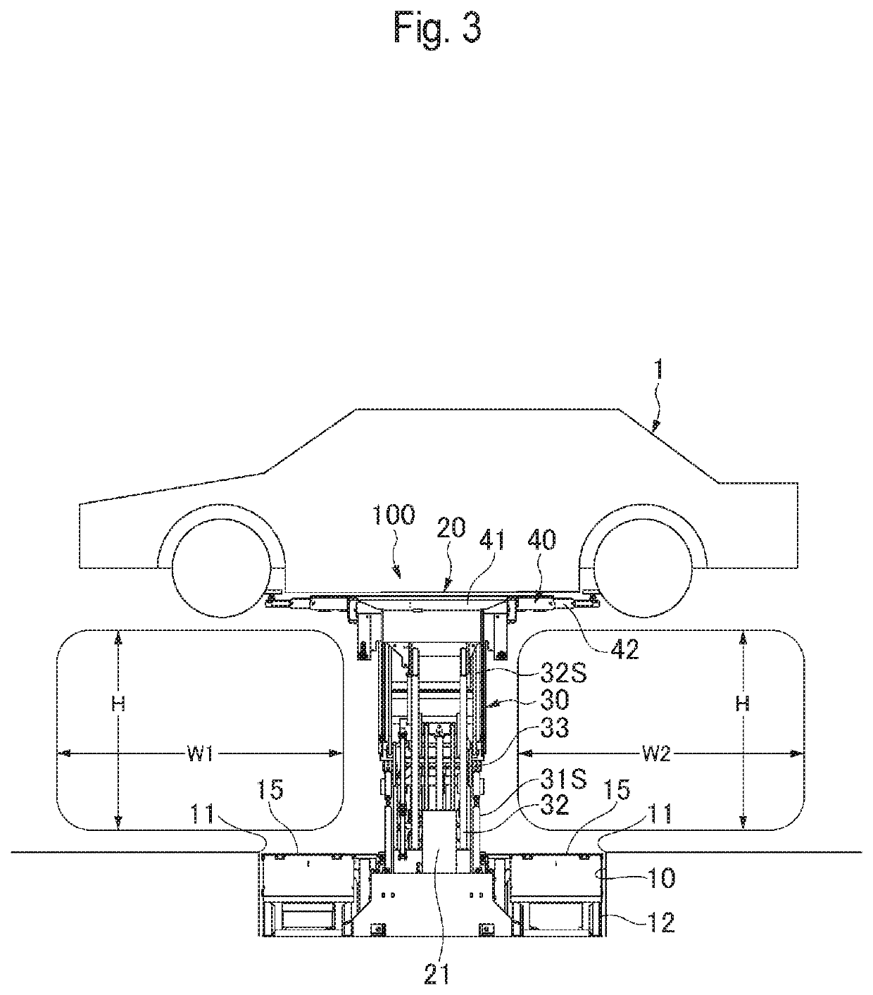 Vehicle lift device