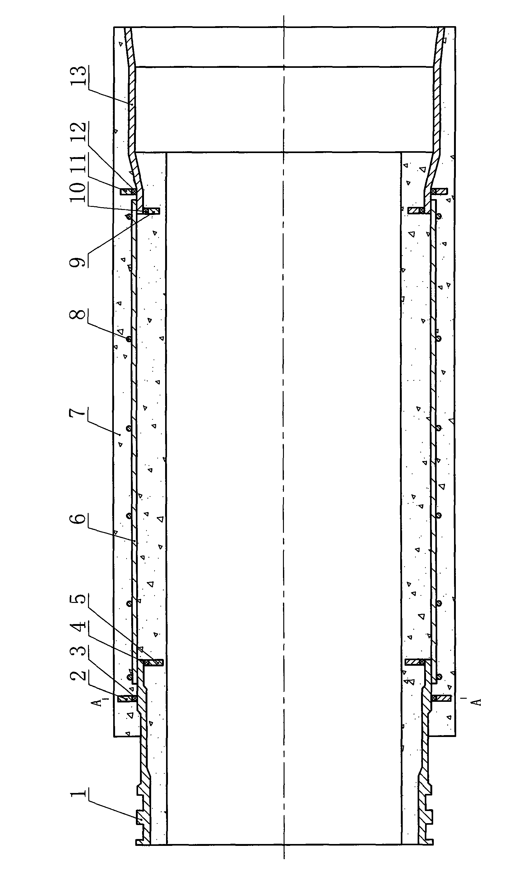 Leakproof seal type steel bell and spigot concrete pipe