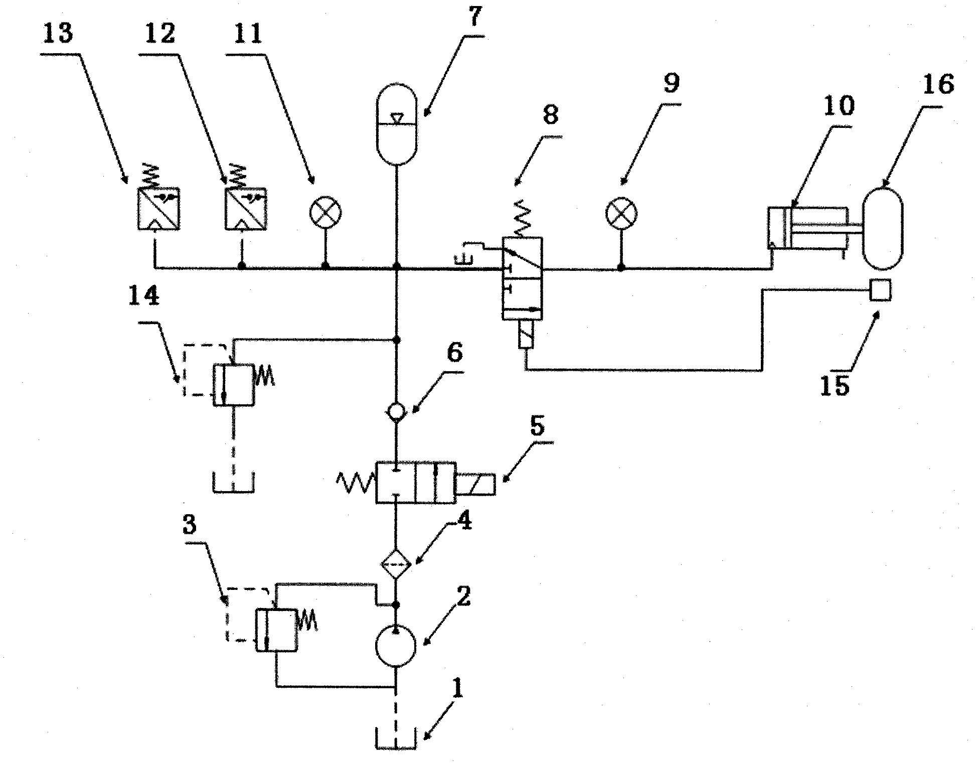 Aircraft hydraulic anti-skid braking pressure supply device