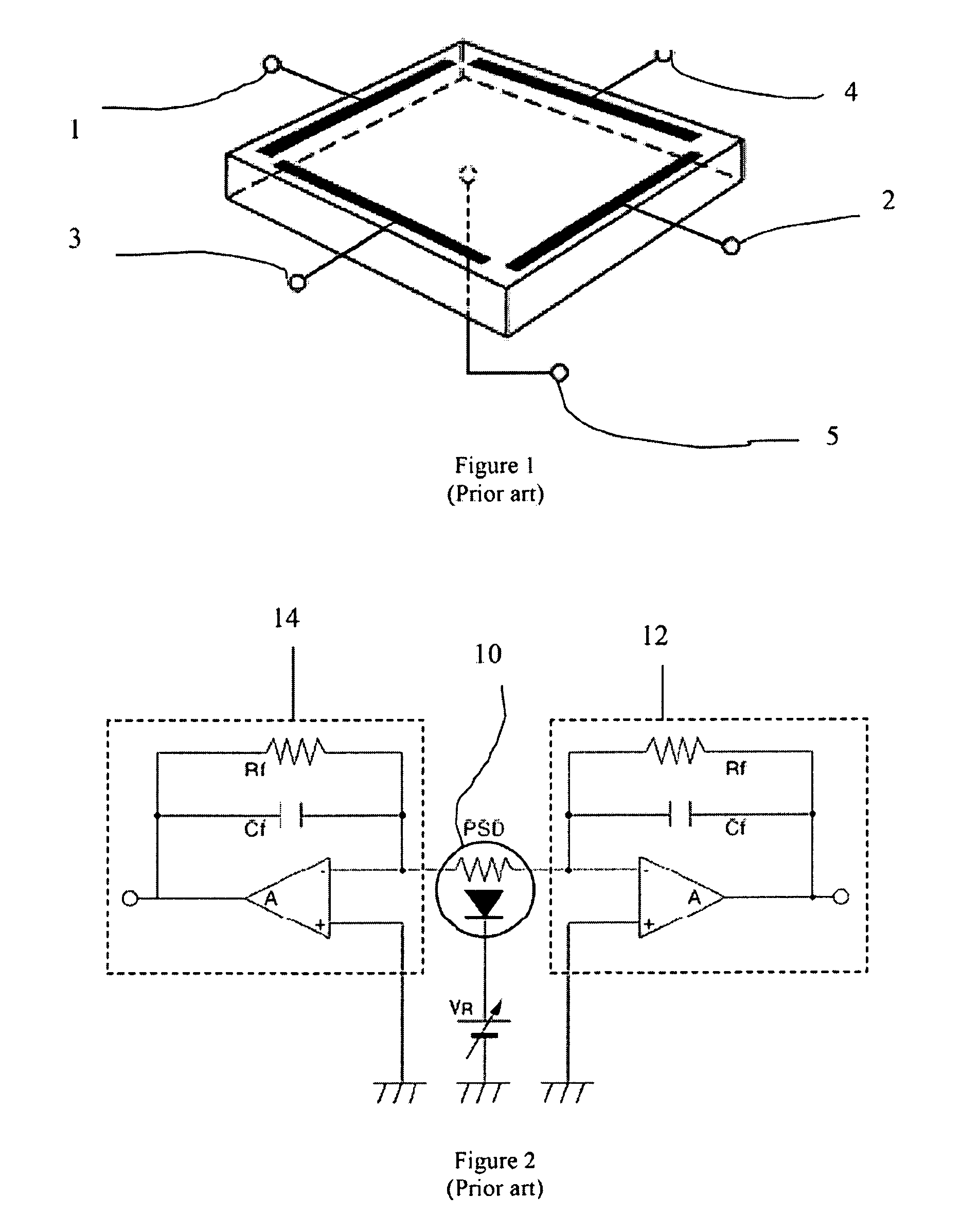 Method and system for controlling the position of a beam of light