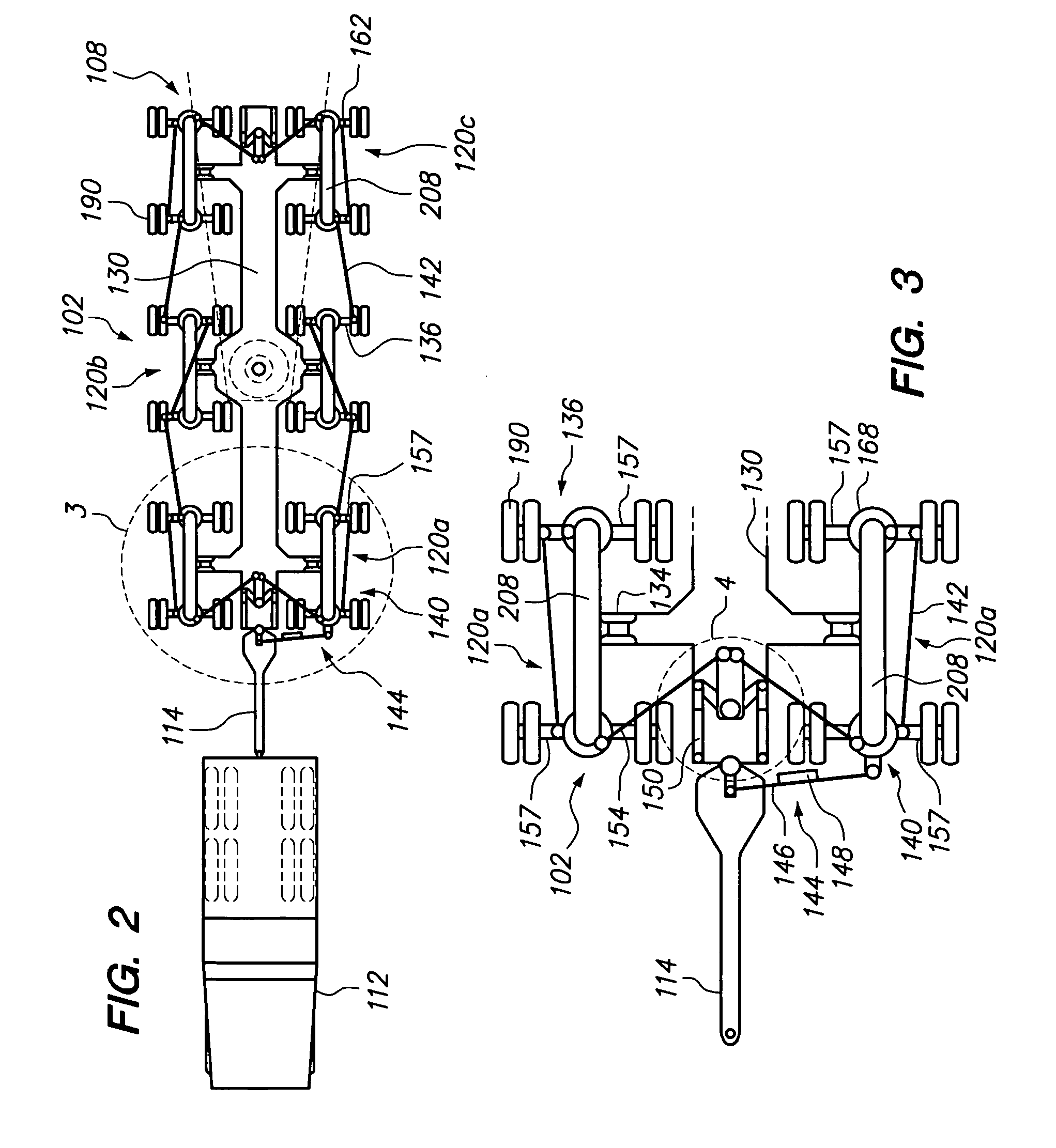 Dual lane multi-axle transport vehicle