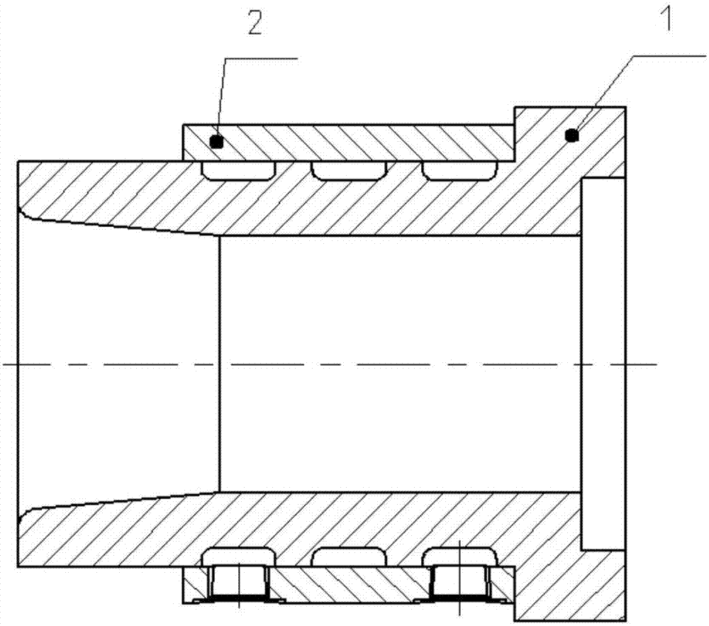 Integrated pressure casting die sprue bush