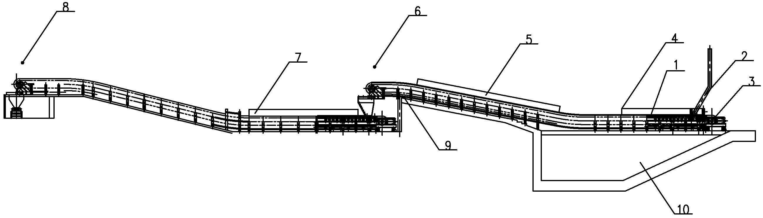 Direct reduction iron cooling device