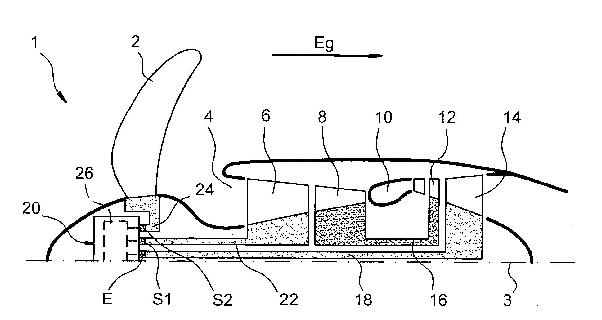 Turbine engine with semi-fixed turbine driving a receiver controlled so as to preserve a roughly constant rotation speed