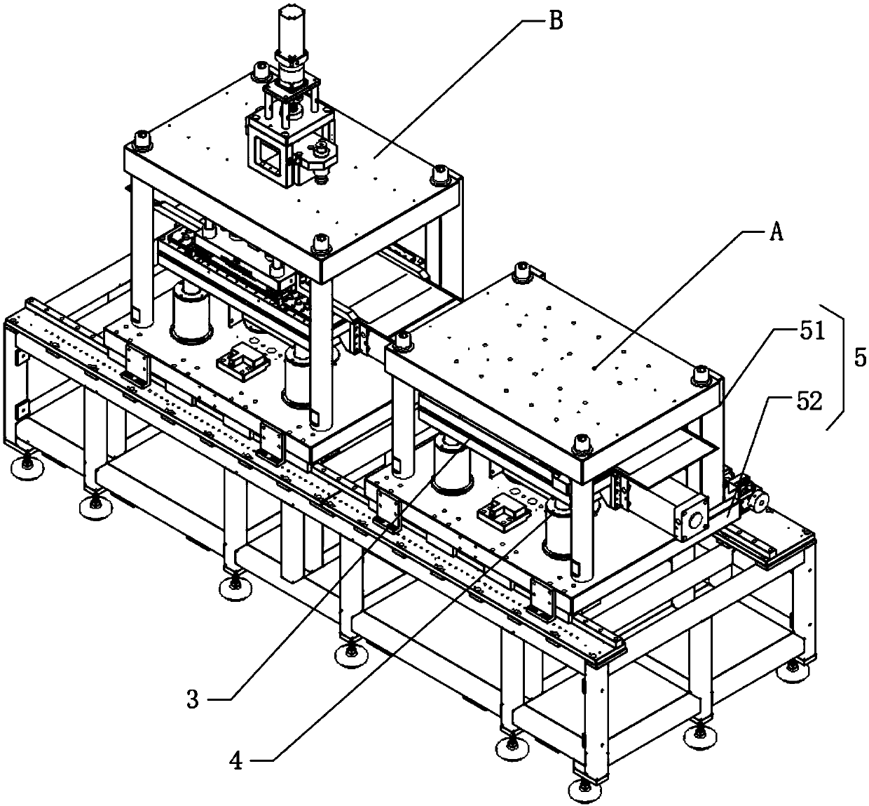 Shell punching forming method and device for aluminum film of lithium battery