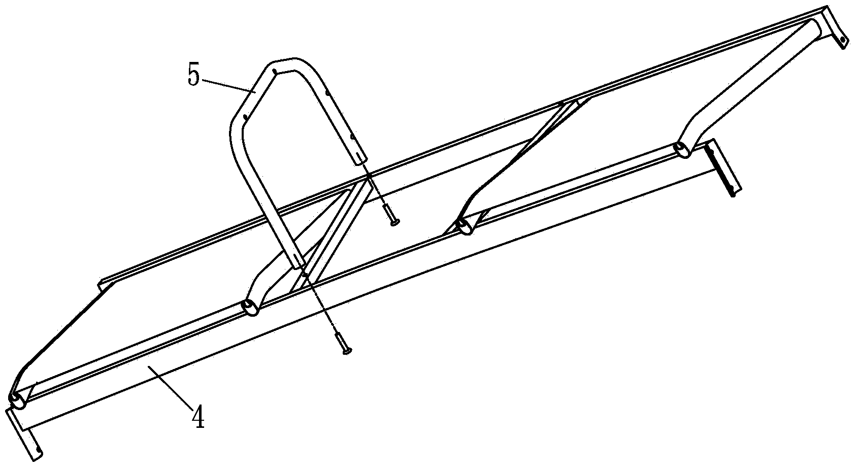 Tea table installation structure of double chair