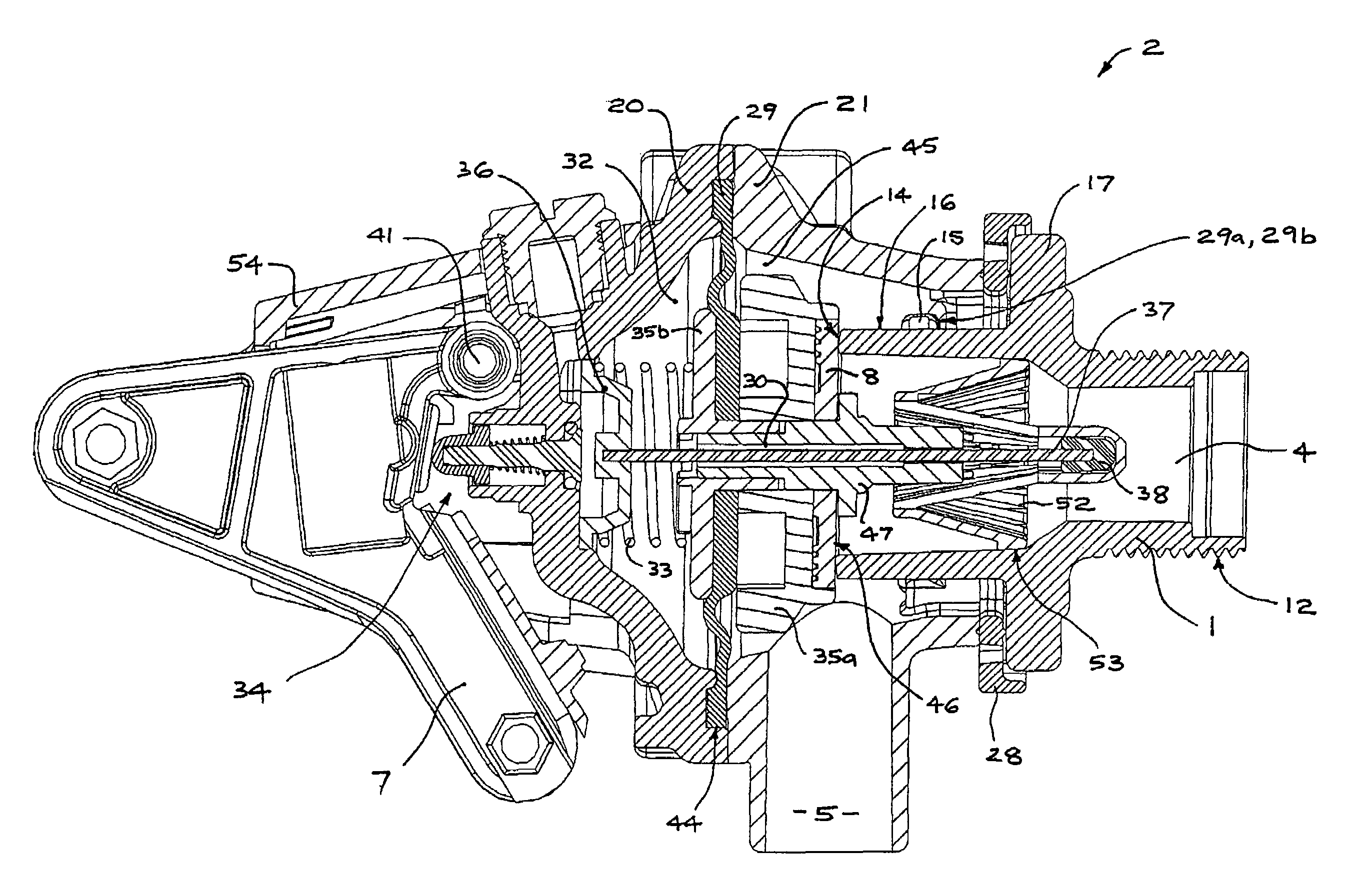 Readily demountable fill valve