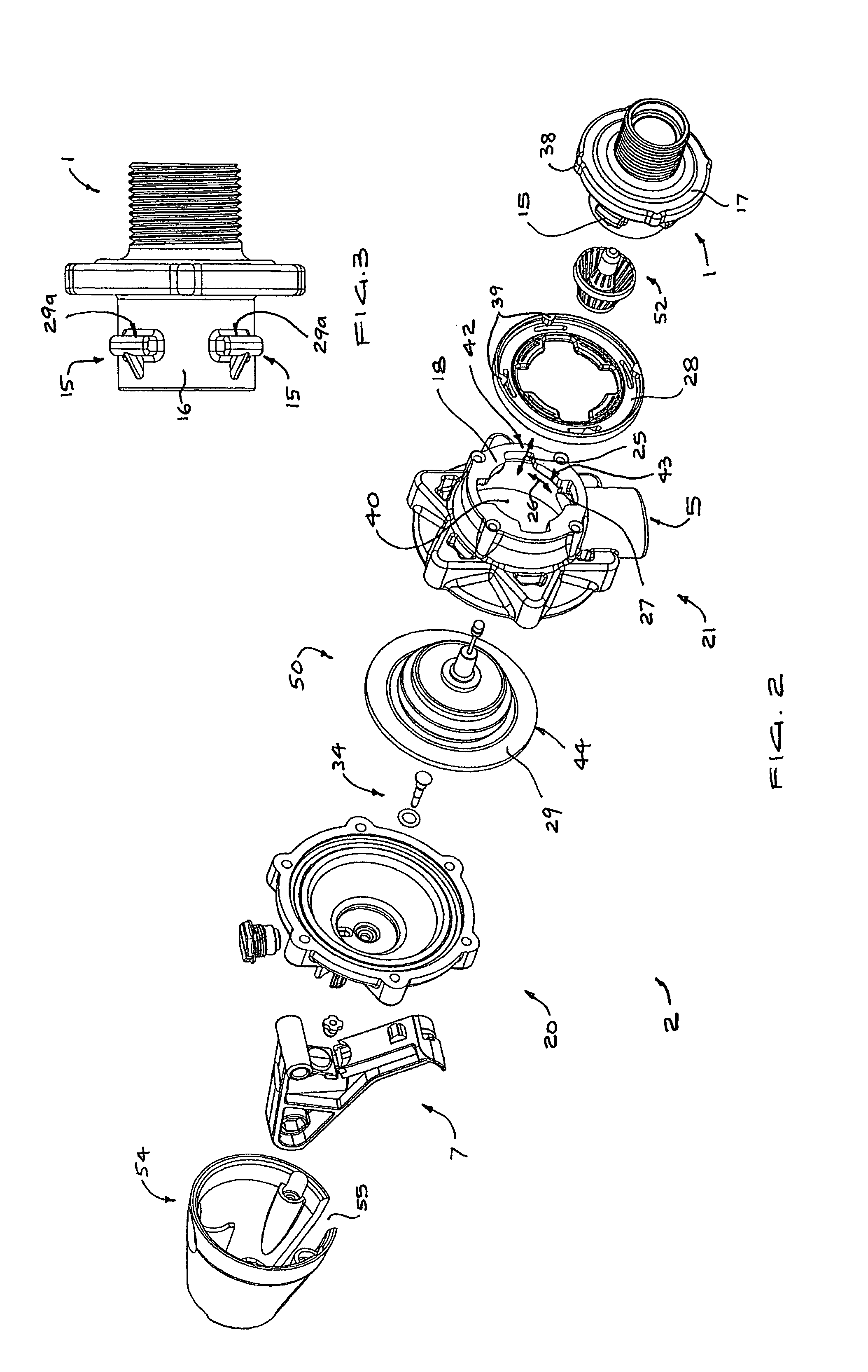 Readily demountable fill valve