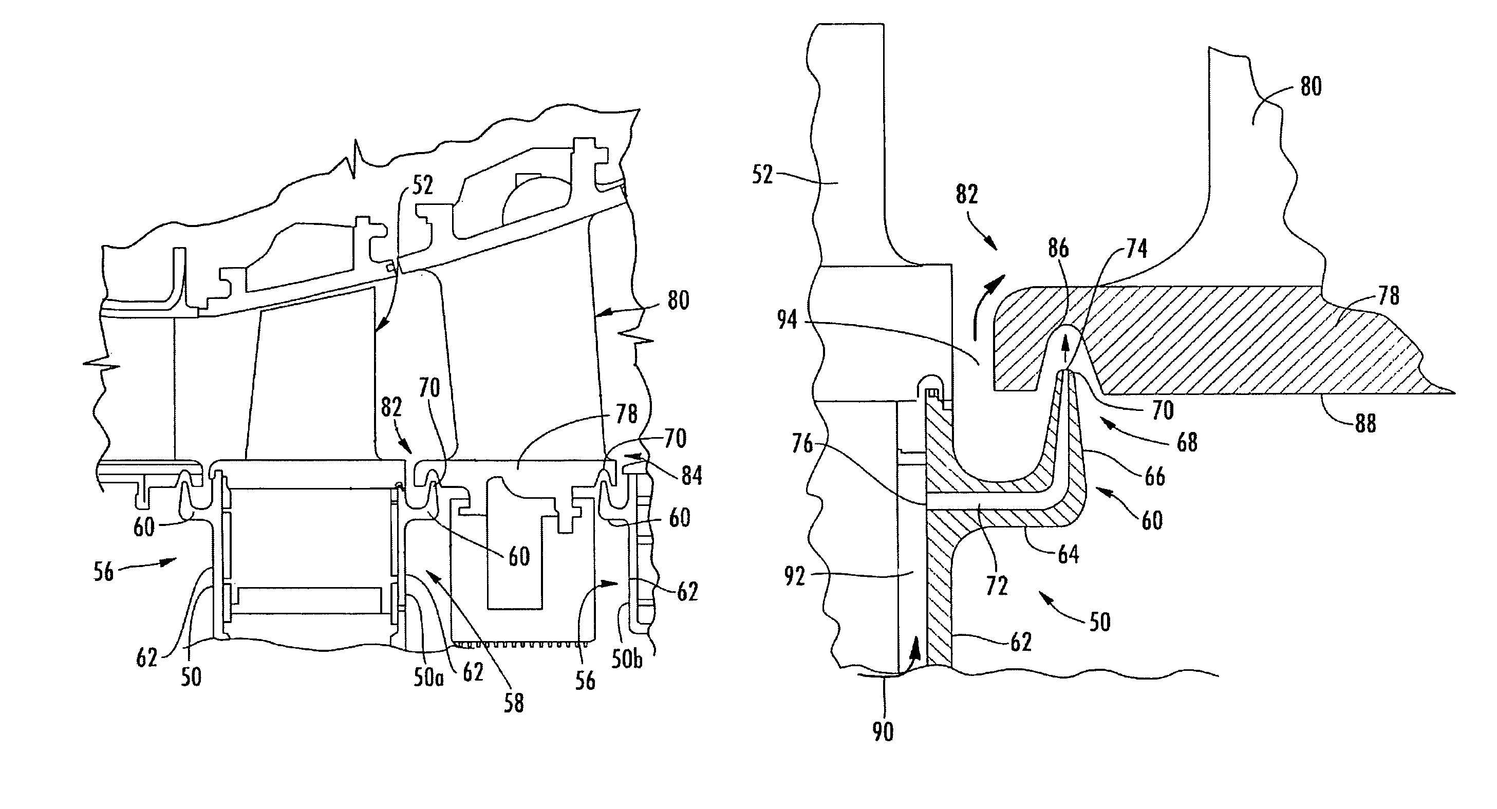 Fluidic rim seal system for turbine engines