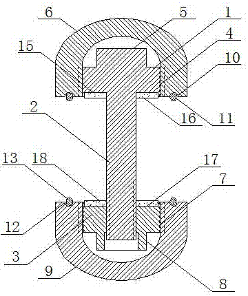 Rust-proof metal door plank fastener