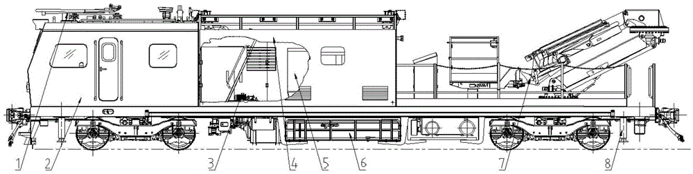 Comprehensive operation vehicle for multifunctional metro contact network