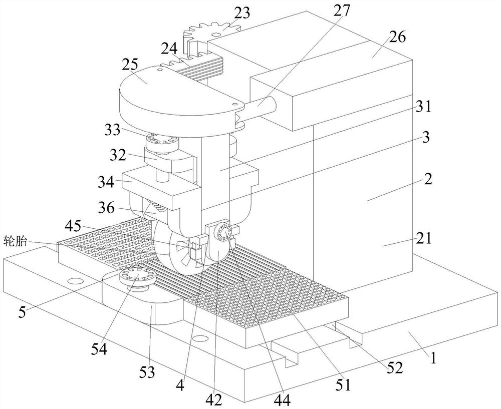 Automobile tire performance testing machine and testing method