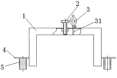 Steam-turbine high-pressure main-throttle-valve equilibrated valve spring pretightening force measurement tool