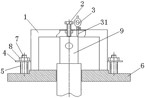 Steam-turbine high-pressure main-throttle-valve equilibrated valve spring pretightening force measurement tool