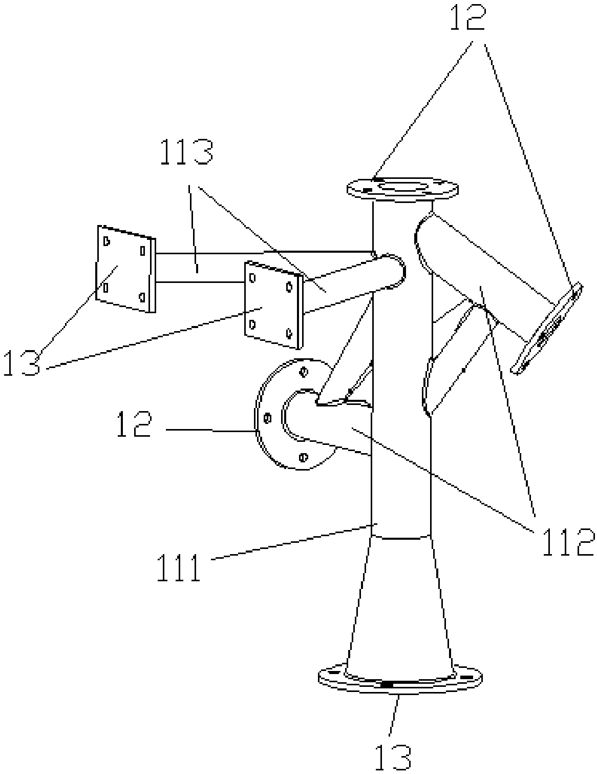 Three-flywheel integrated arrangement device and installation and adjustment method thereof