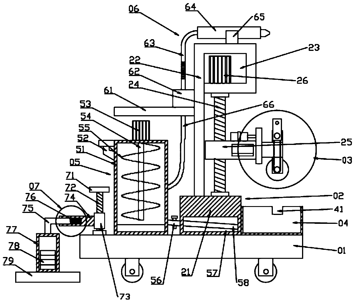 Building wall surface painting device