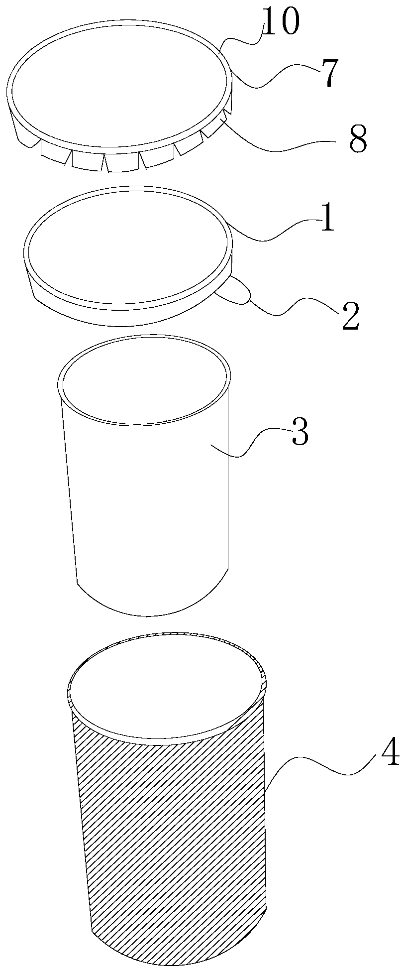 Oil paint packaging container inner sleeve