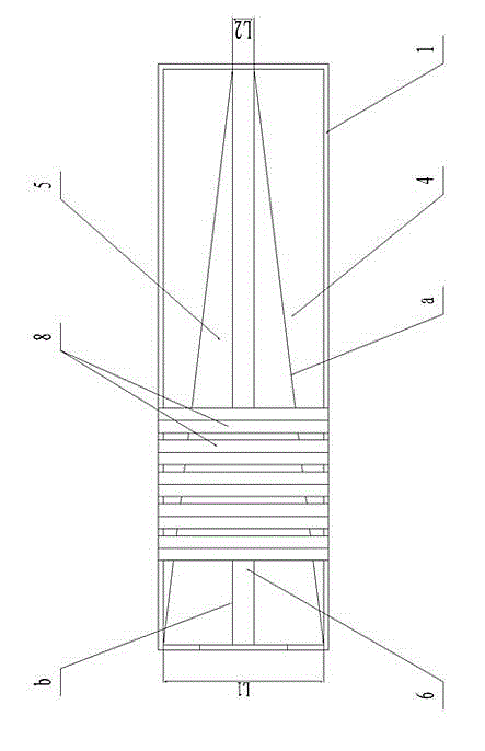 Novel wind chamber enabling wind to enter in a tapered way