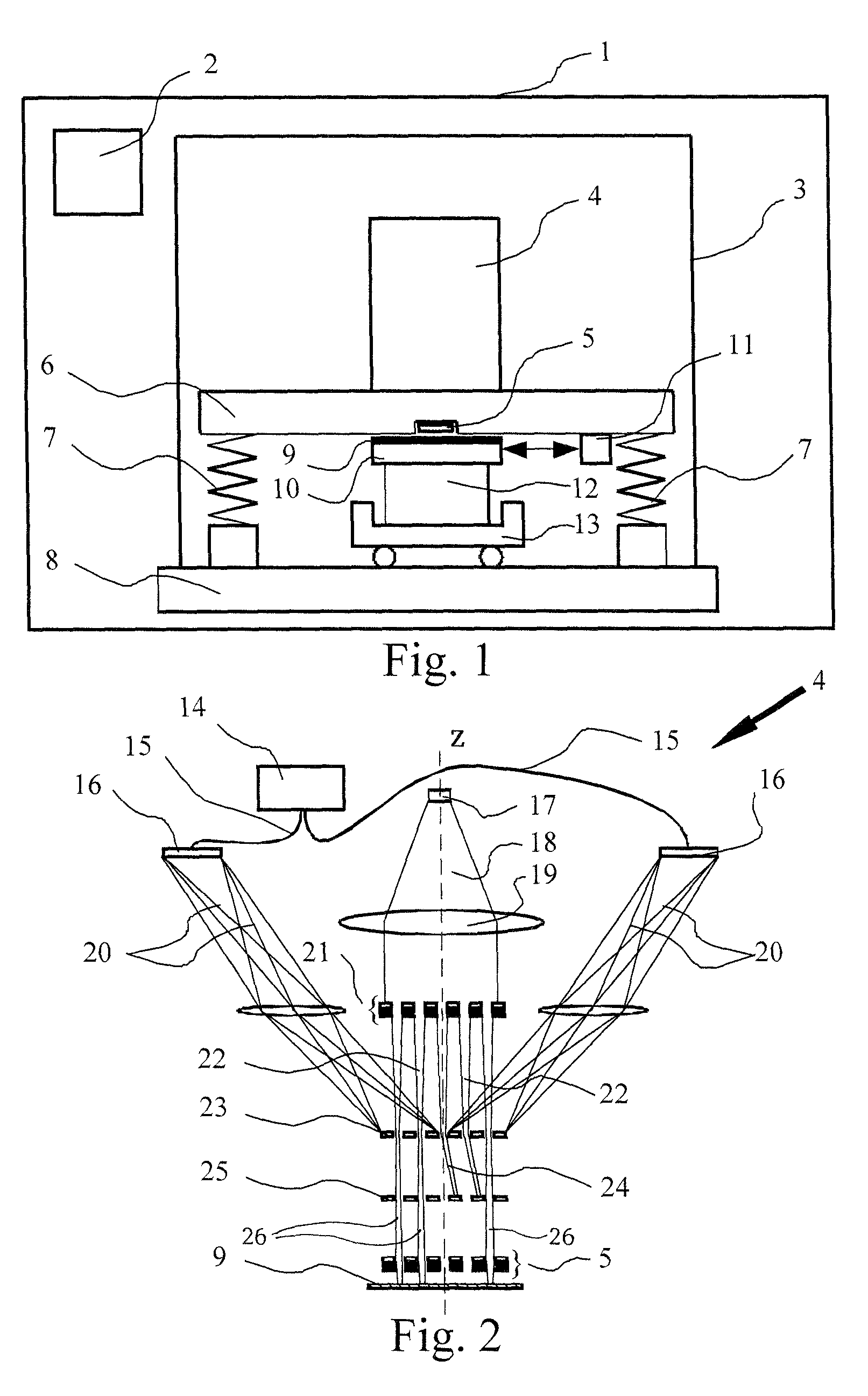 Multiple beam charged particle optical system