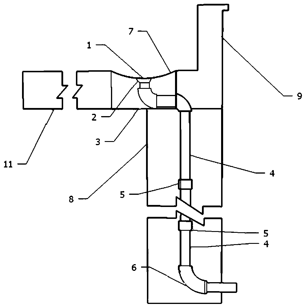 Pre-burying arrangement mode and method of downpipes simultaneously used as demolishing blast holes in building peripheral columns