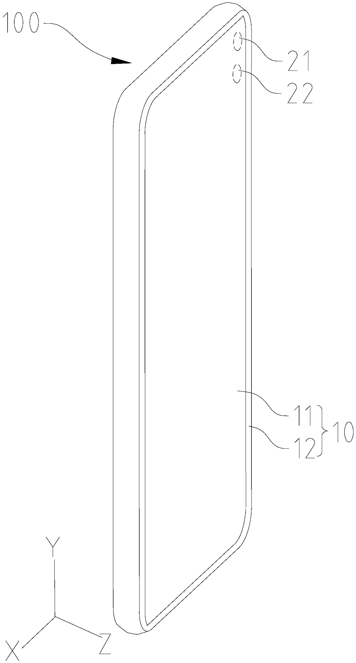 Display screen component and electronic equipment