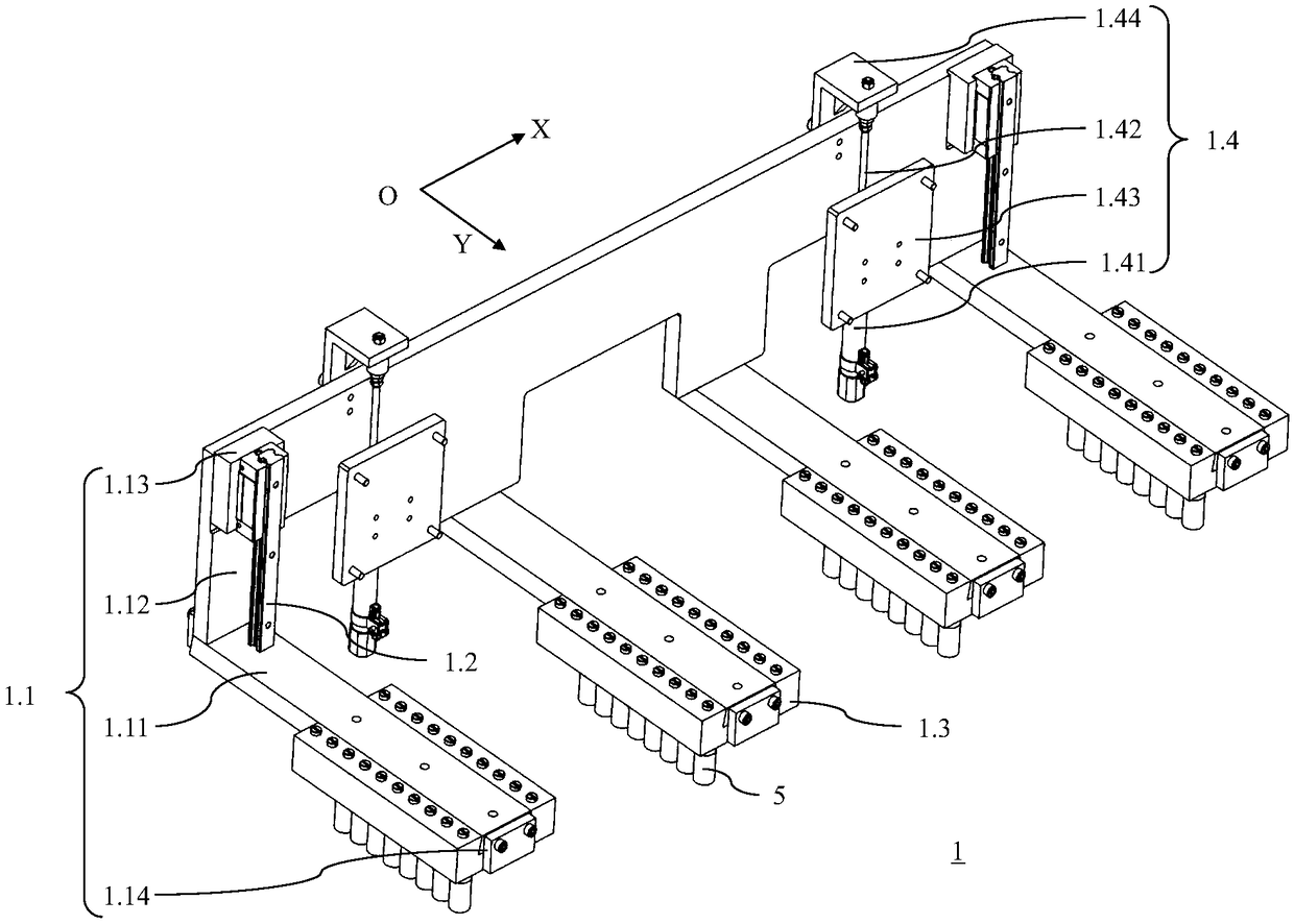 Tool magazine, tool changing mechanism and multi-spindle machining center