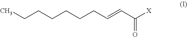 Trans-2-decenoic acid derivative and drug containing same