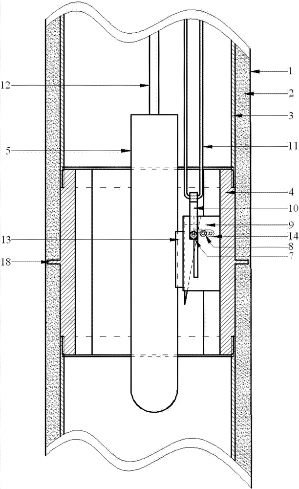 Omnidirectional cataclastic rock mass deep hole installation and recovery device of microseismic unidirectional sensor