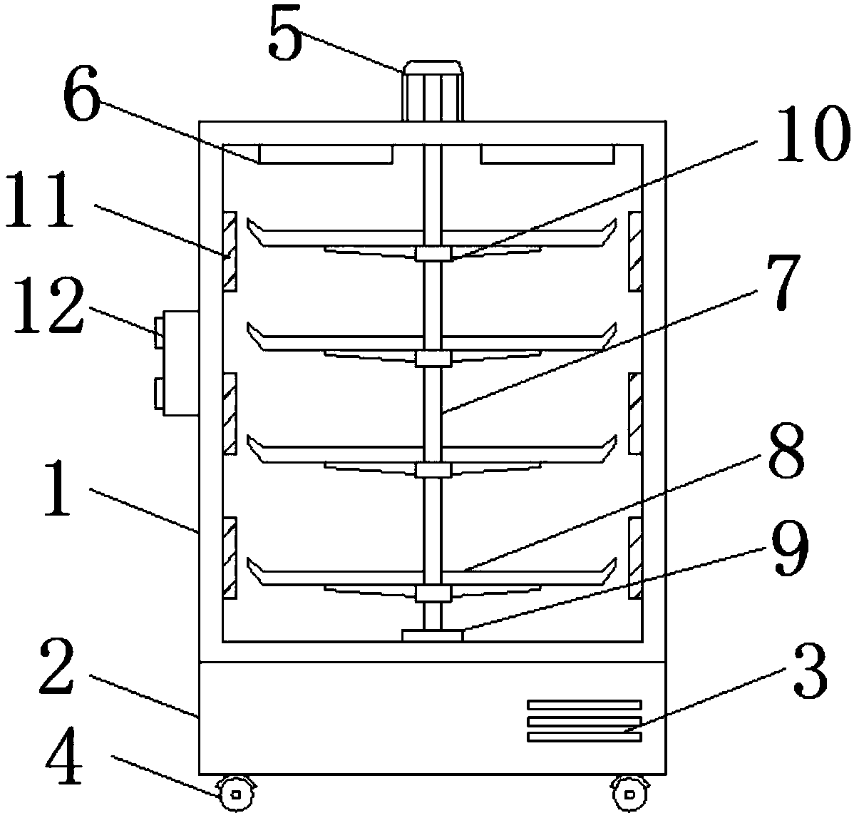 All-around vertical dish ordering cabinet