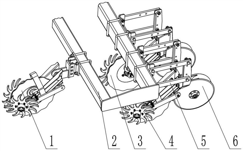 Drip irrigation corn width and narrow row no-tillage belt straw partition cleaning device group and cleaning method