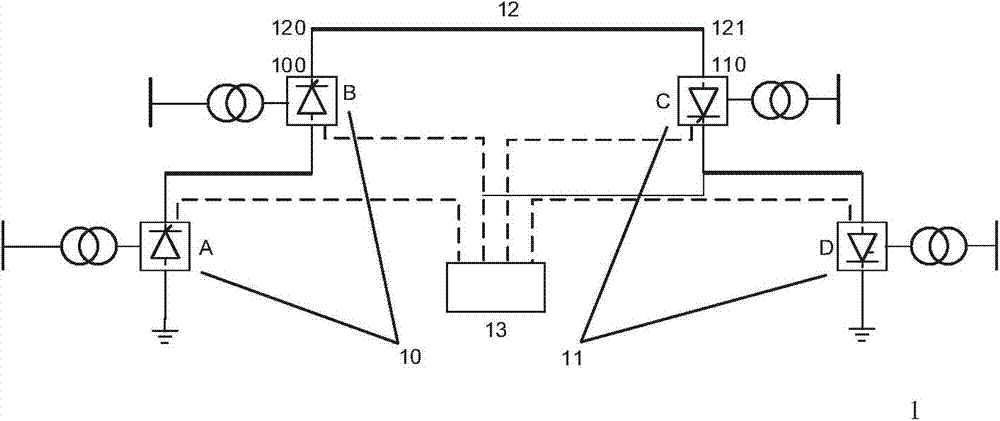 Tandem type multi-terminal direct-current power transmission system and loss compensation method thereof