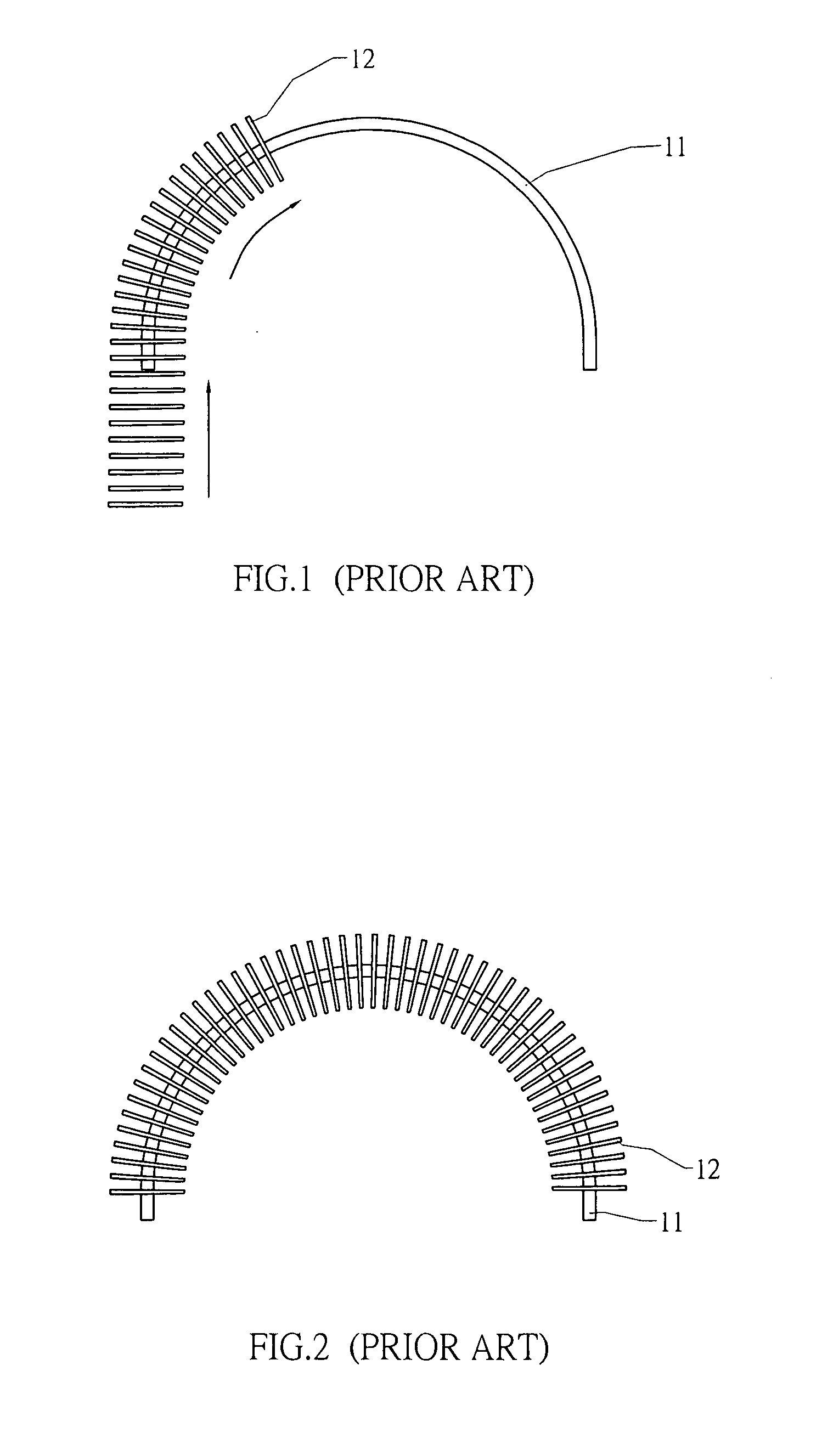 Method of forming bent heat dissipating unit and apparatus therefor