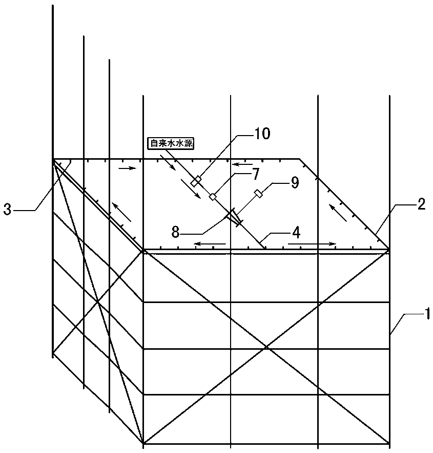 Concrete curing system of high-rise structure and construction method thereof