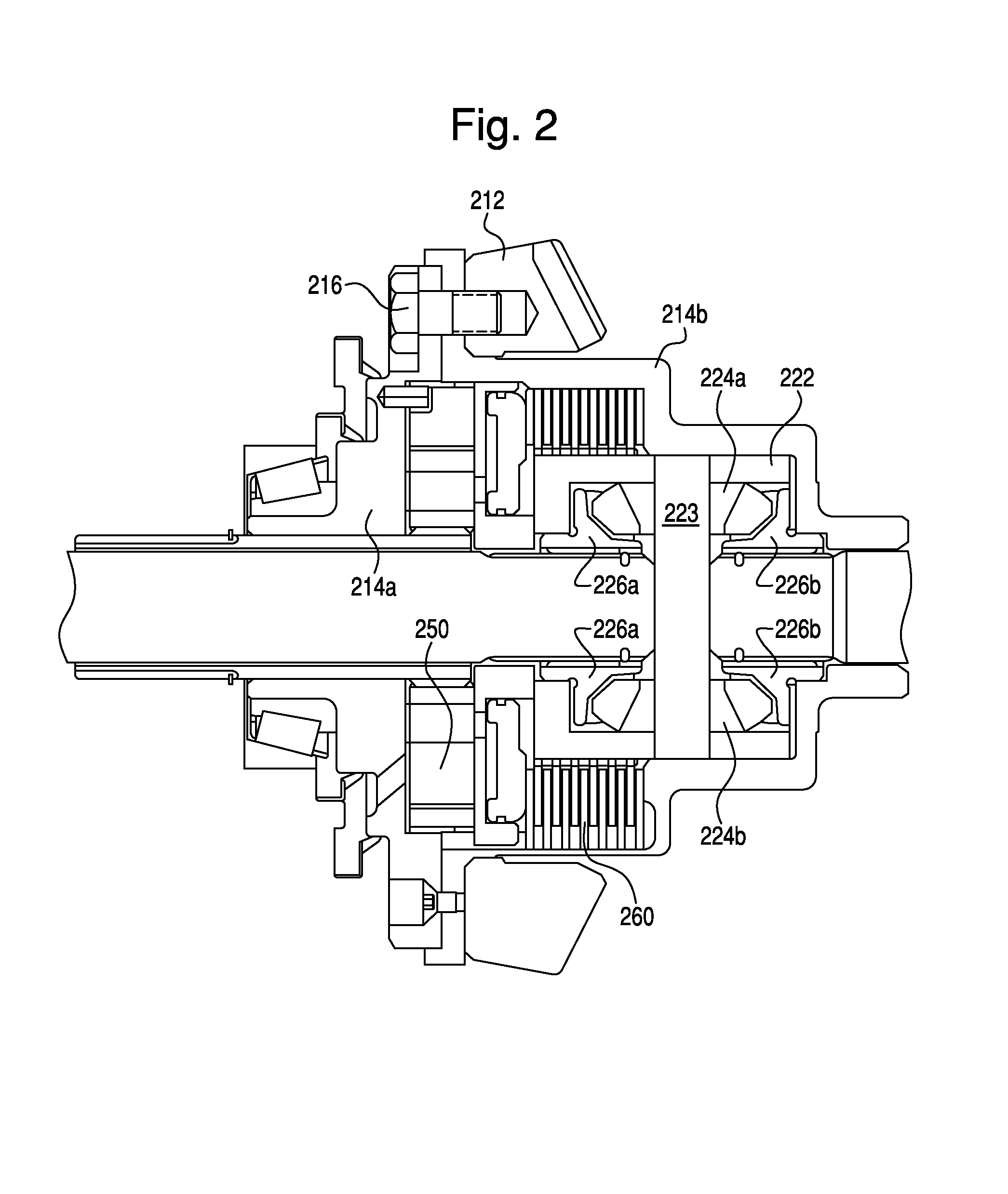 Externally actuated torque coupling for drivetrain