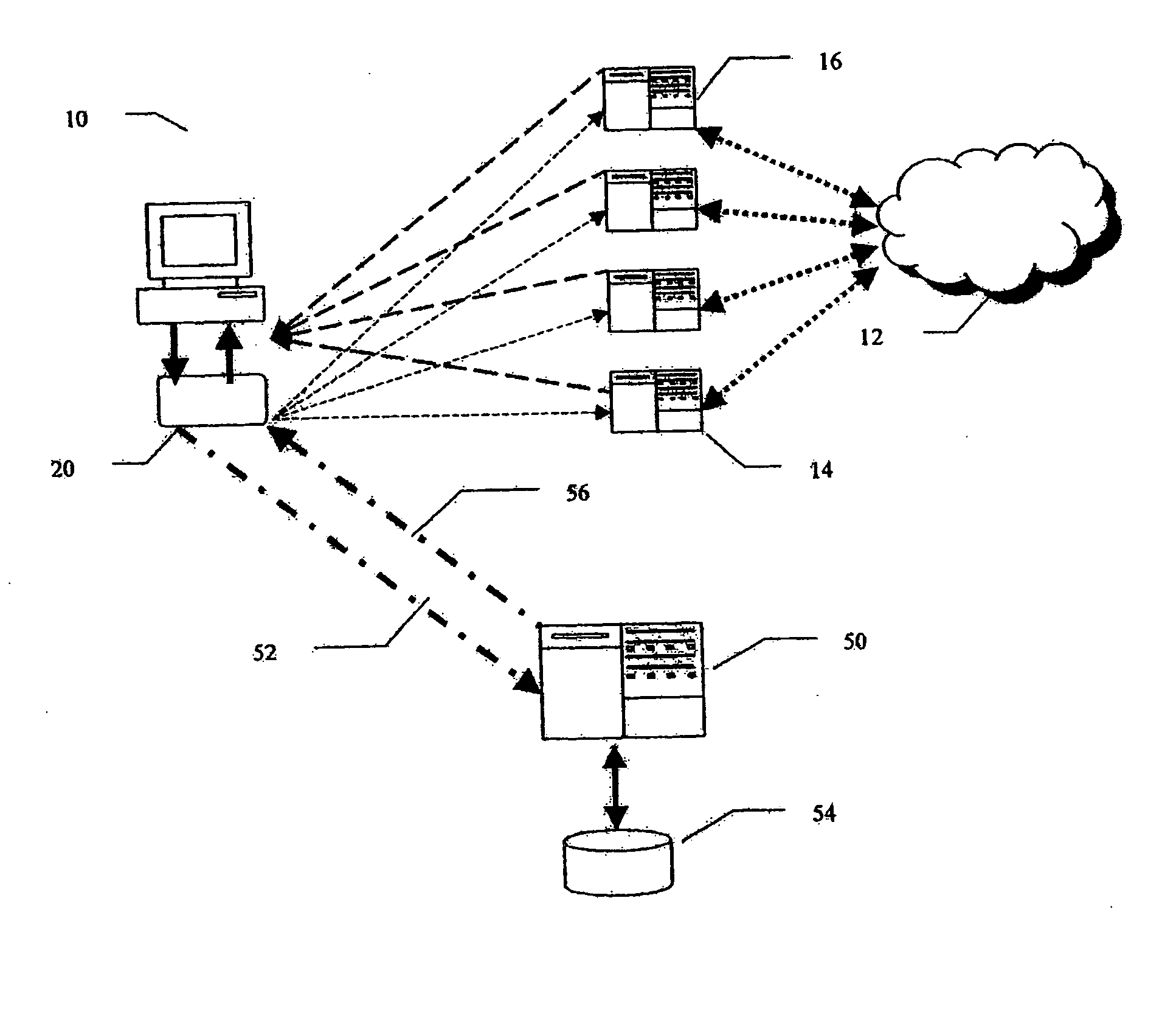 Multi-level multiplexor system for networked browser