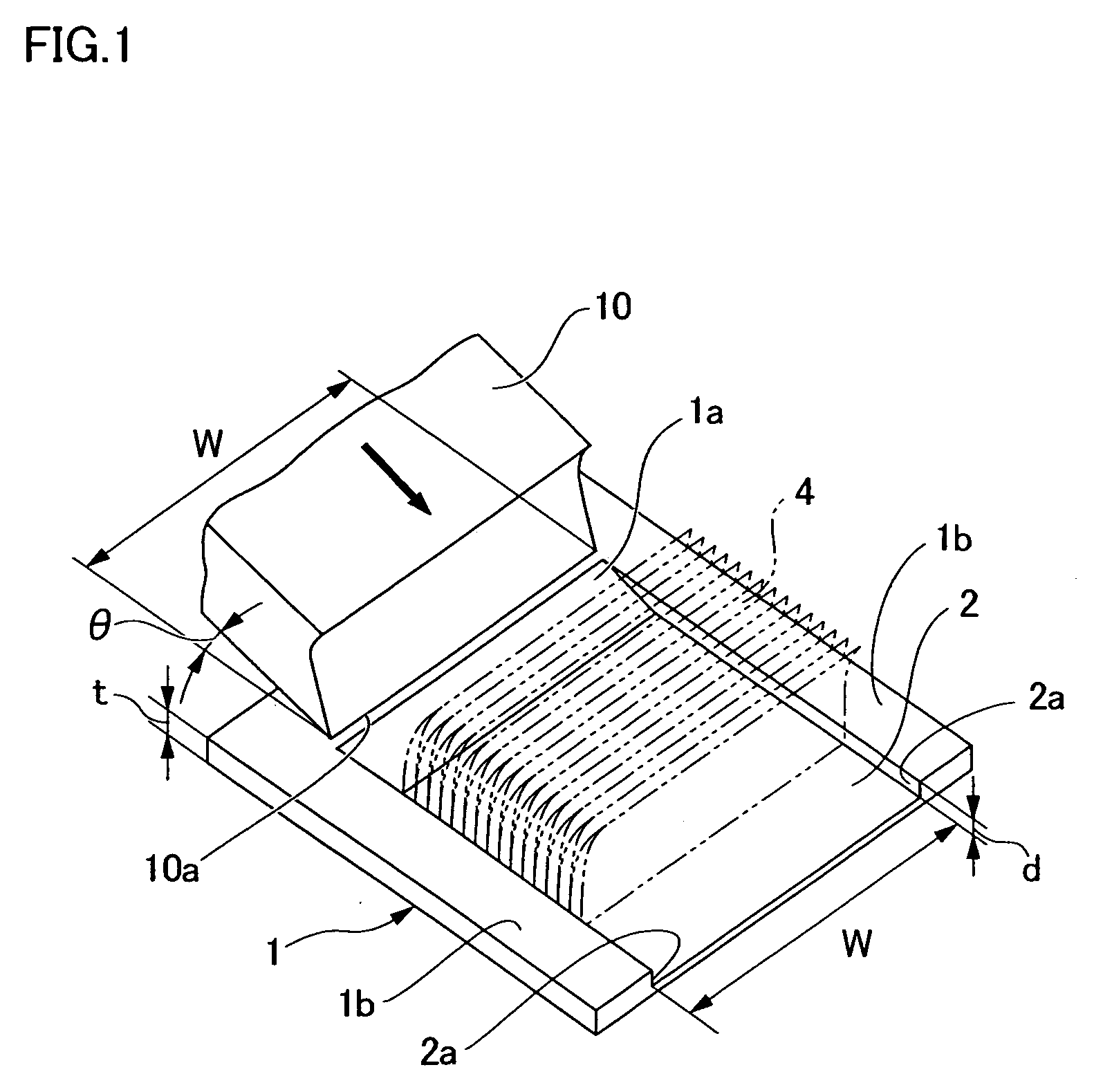 Method of forming a recess in a work