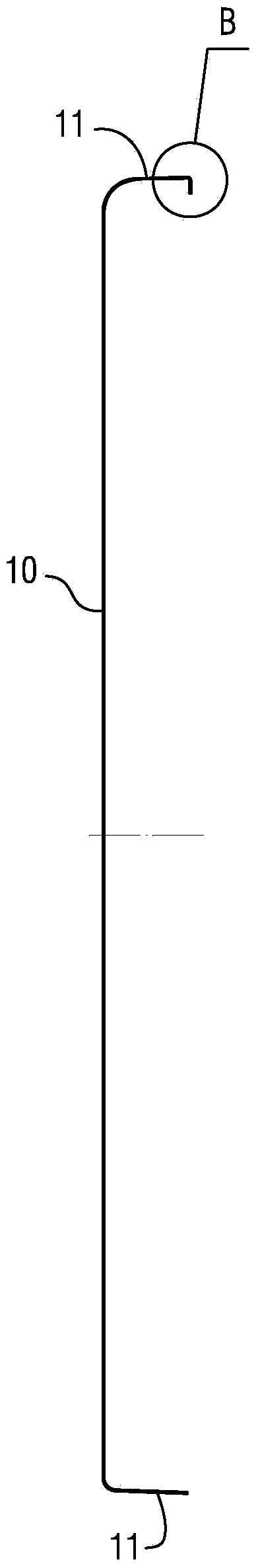 Die for machining thin-walled door-shaped bent part and use method of die