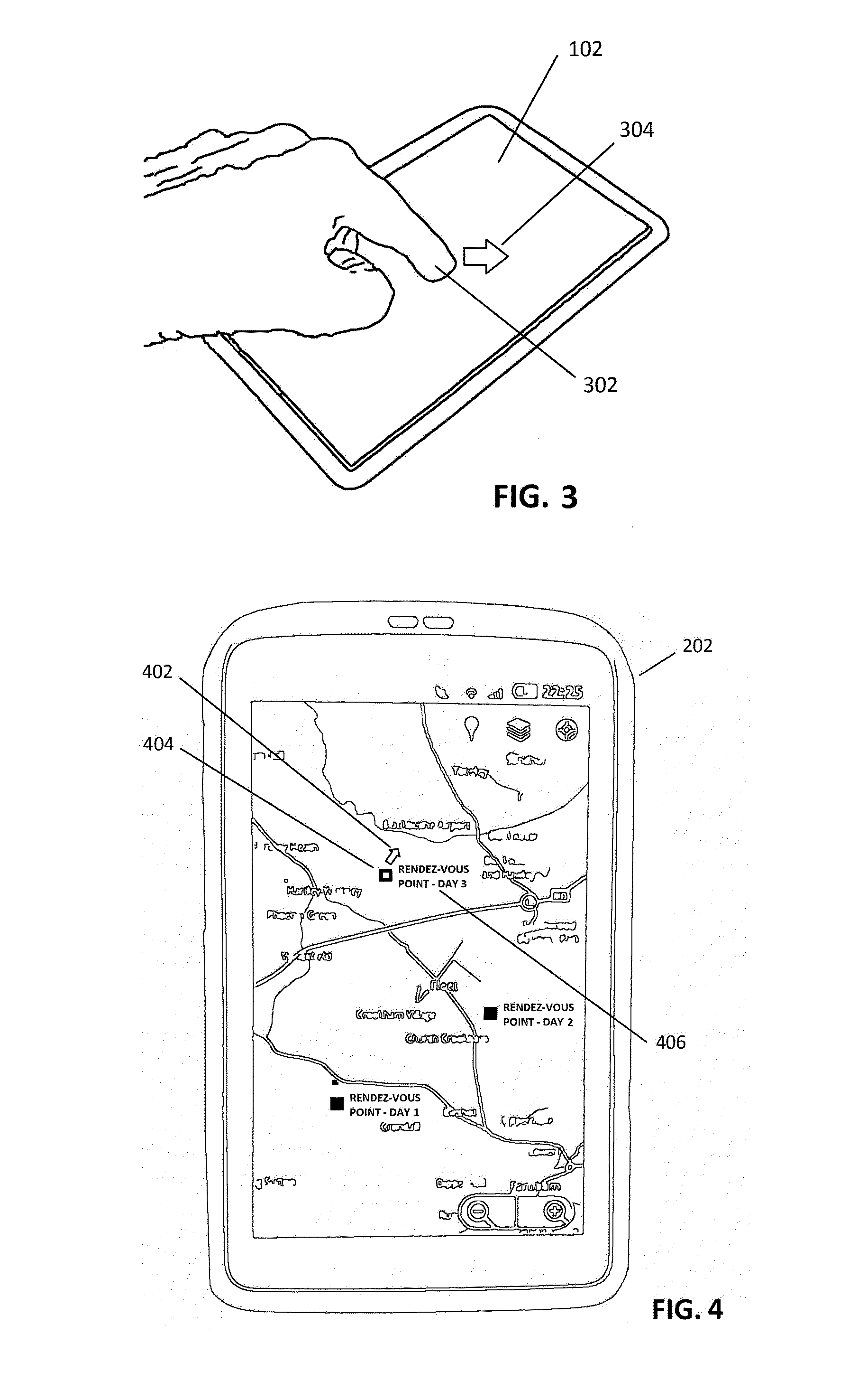 Definition and use of node-based points, lines and routes on touch screen devices