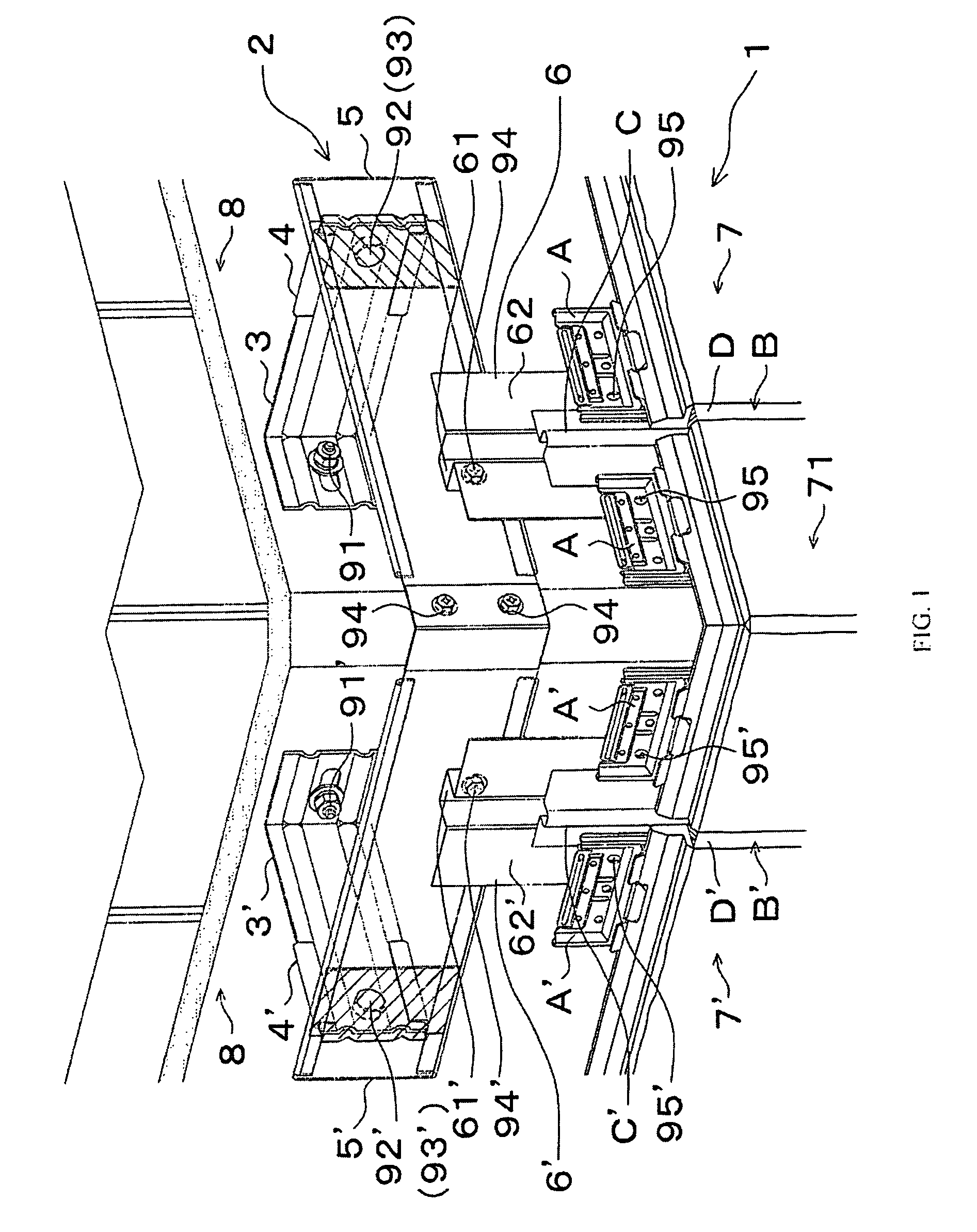 Bracket structure for external wall and external wall construction structure